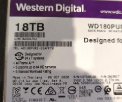 Western Digital Purple 18TB,Internal,7200 RPM,3.5 inch (WD180PURZ) Hard Drive