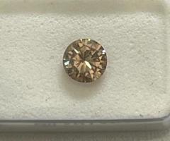 1pcs of 0.47 ct Diamond - Round - Natural yellowish